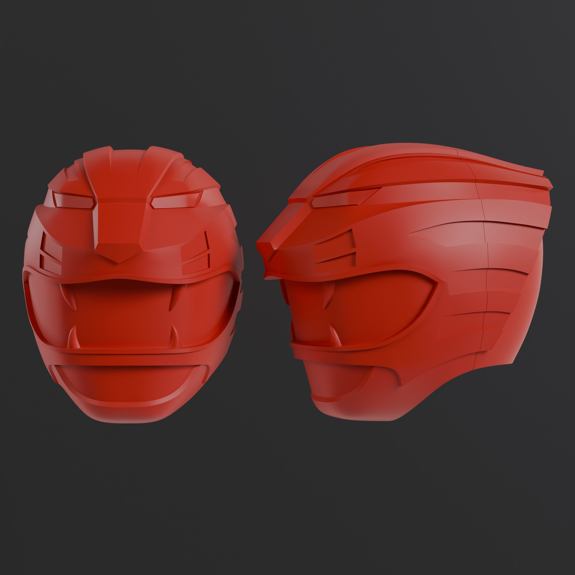 Power Rangers Wild Force  Gao Red Helmet Wearable model 3D print model_6