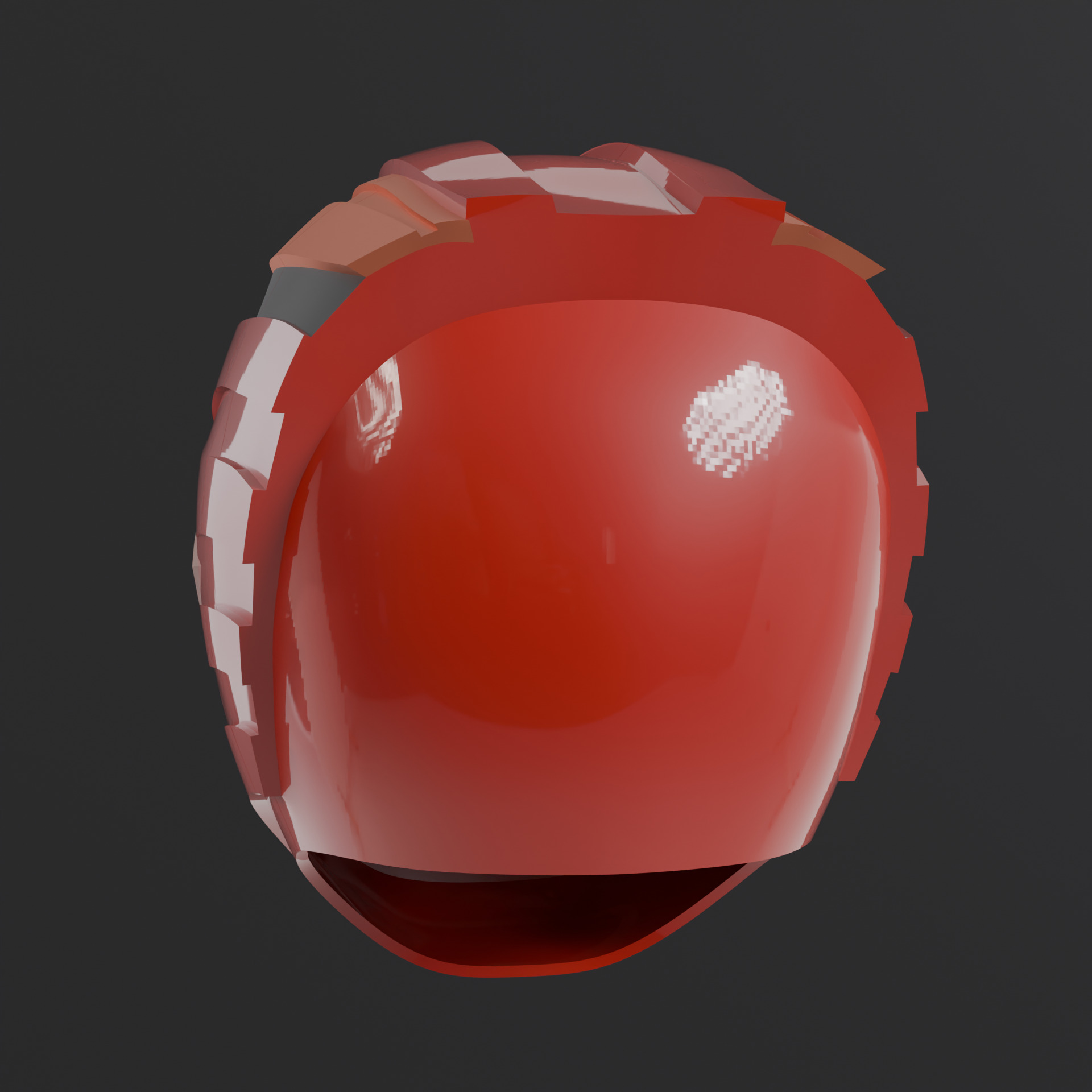 Power Rangers Wild Force  Gao Red Helmet Wearable model 3D print model_4