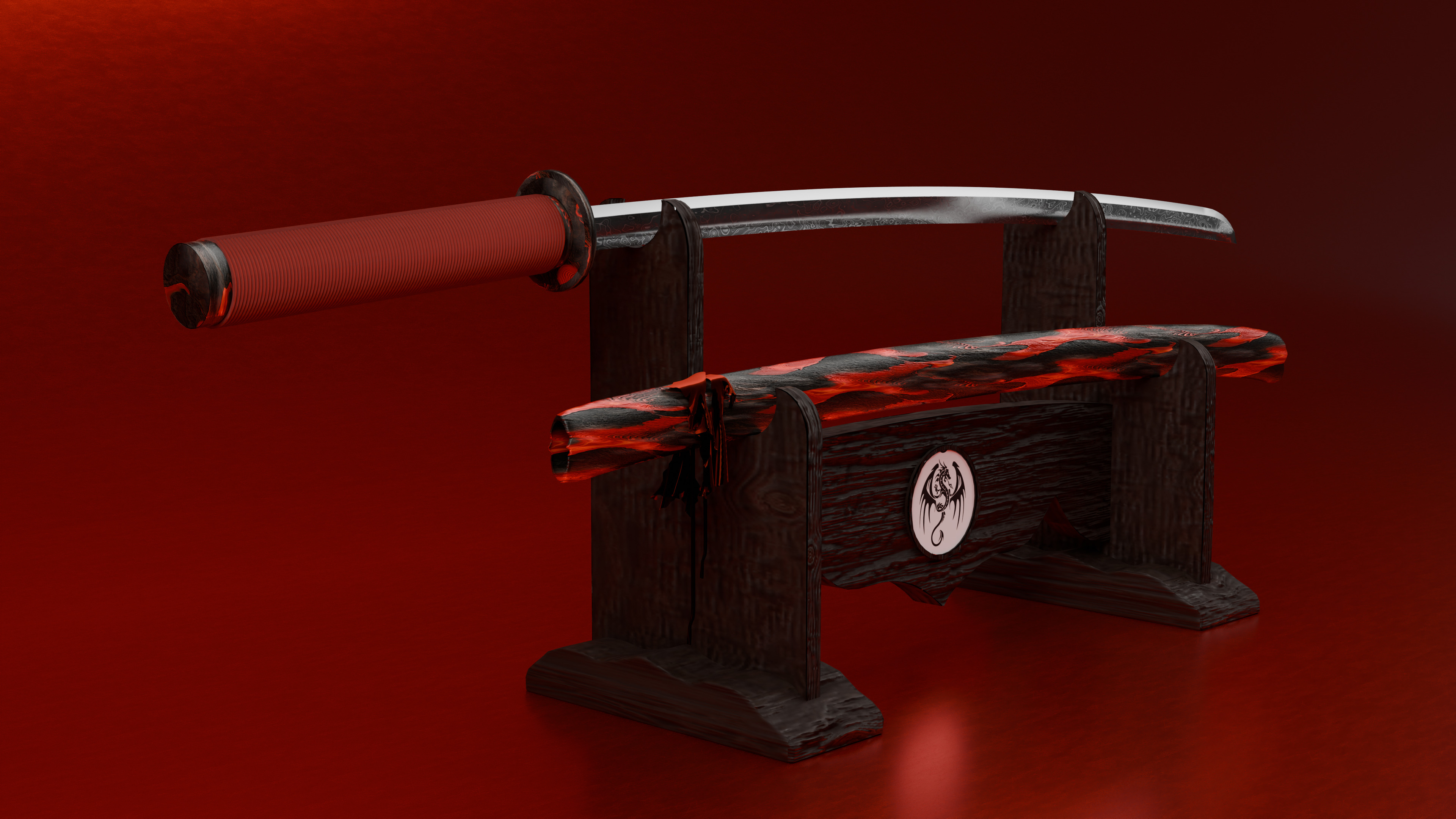 katana Low-poly 3D model_1
