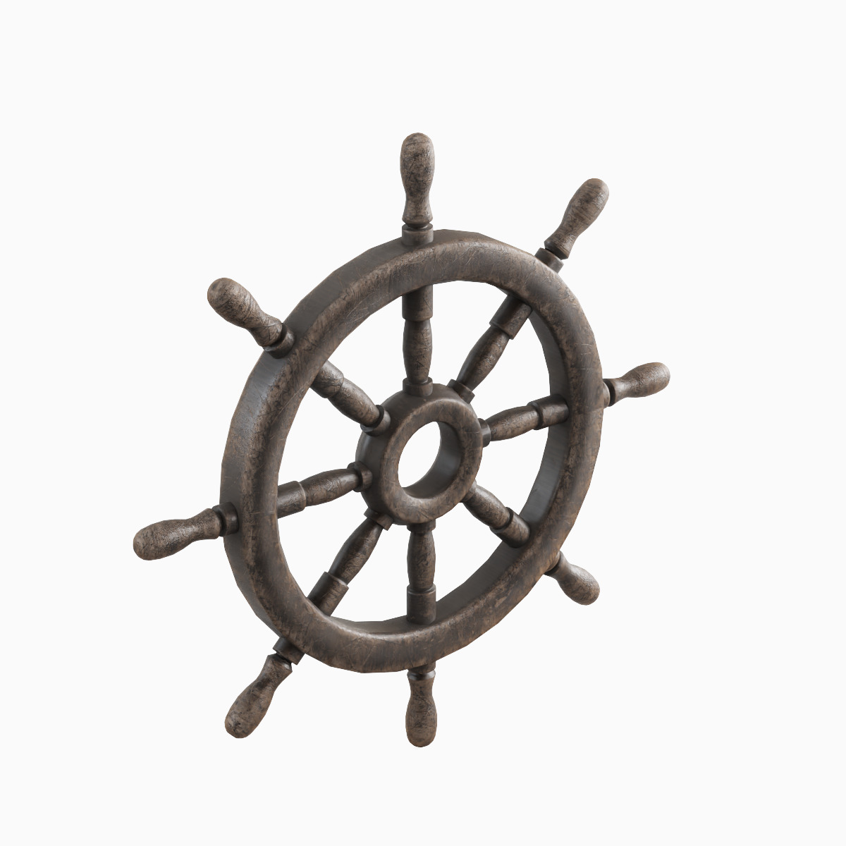 Vessel Wheel Set Low-poly 3D model_36