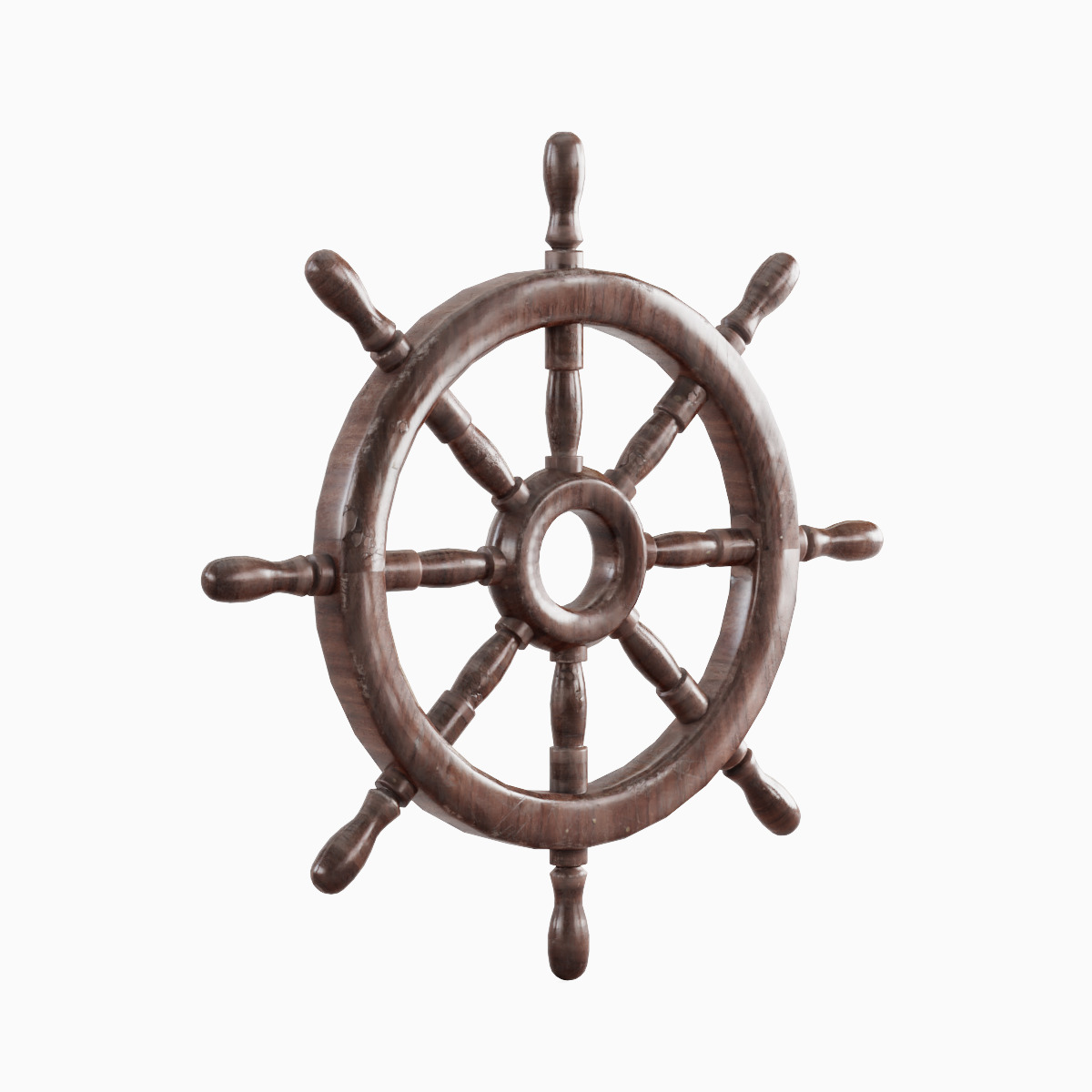 Vessel Wheel Set Low-poly 3D model_8
