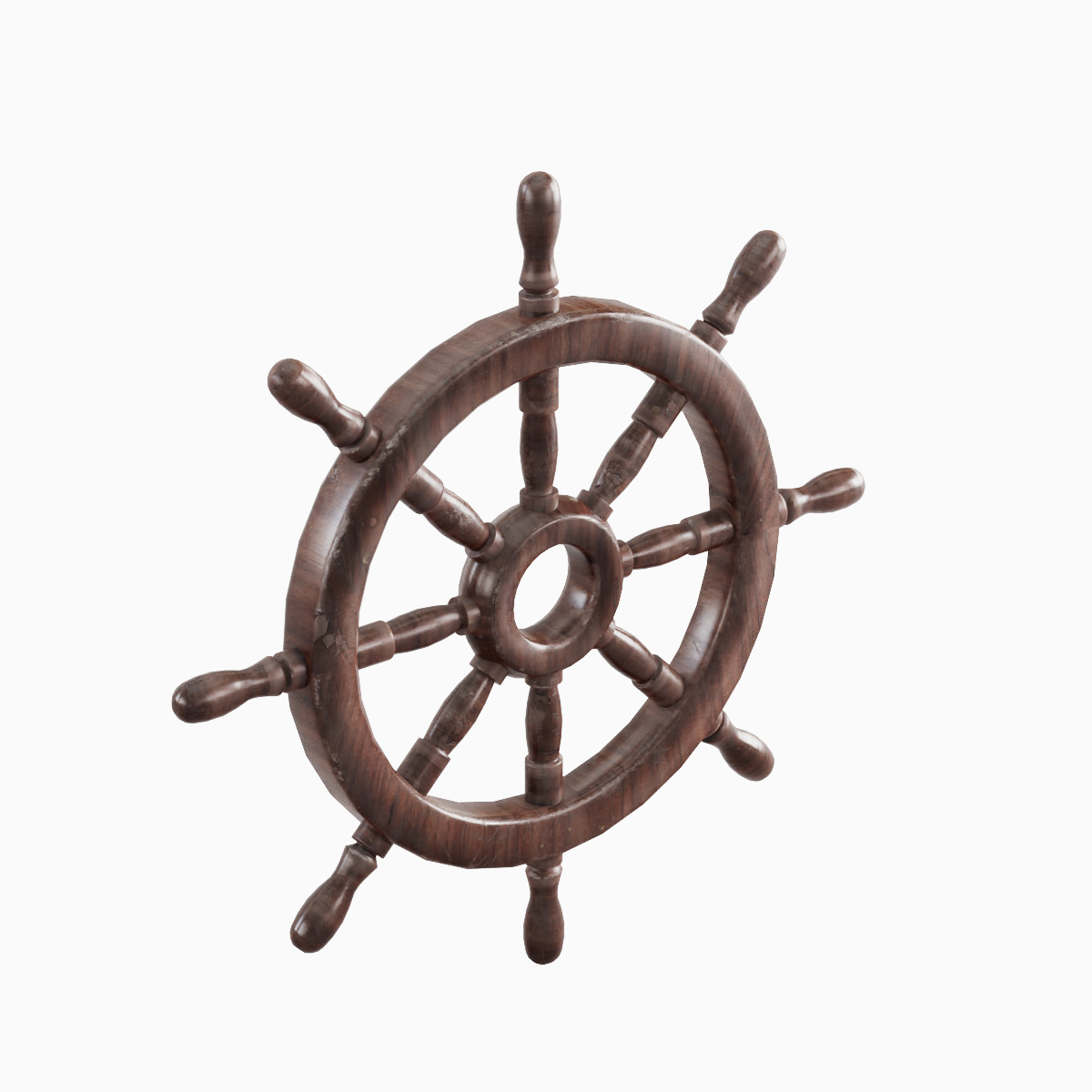 Vessel Wheel Set Low-poly 3D model_11