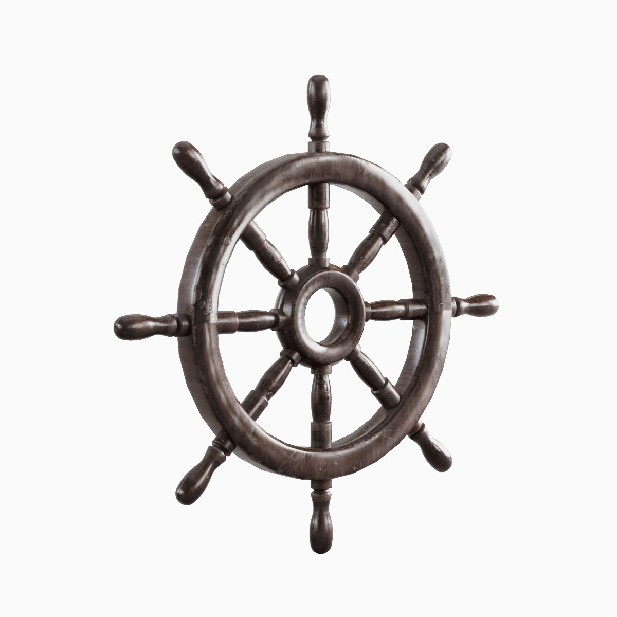 Vessel Wheel Set Low-poly 3D model_2