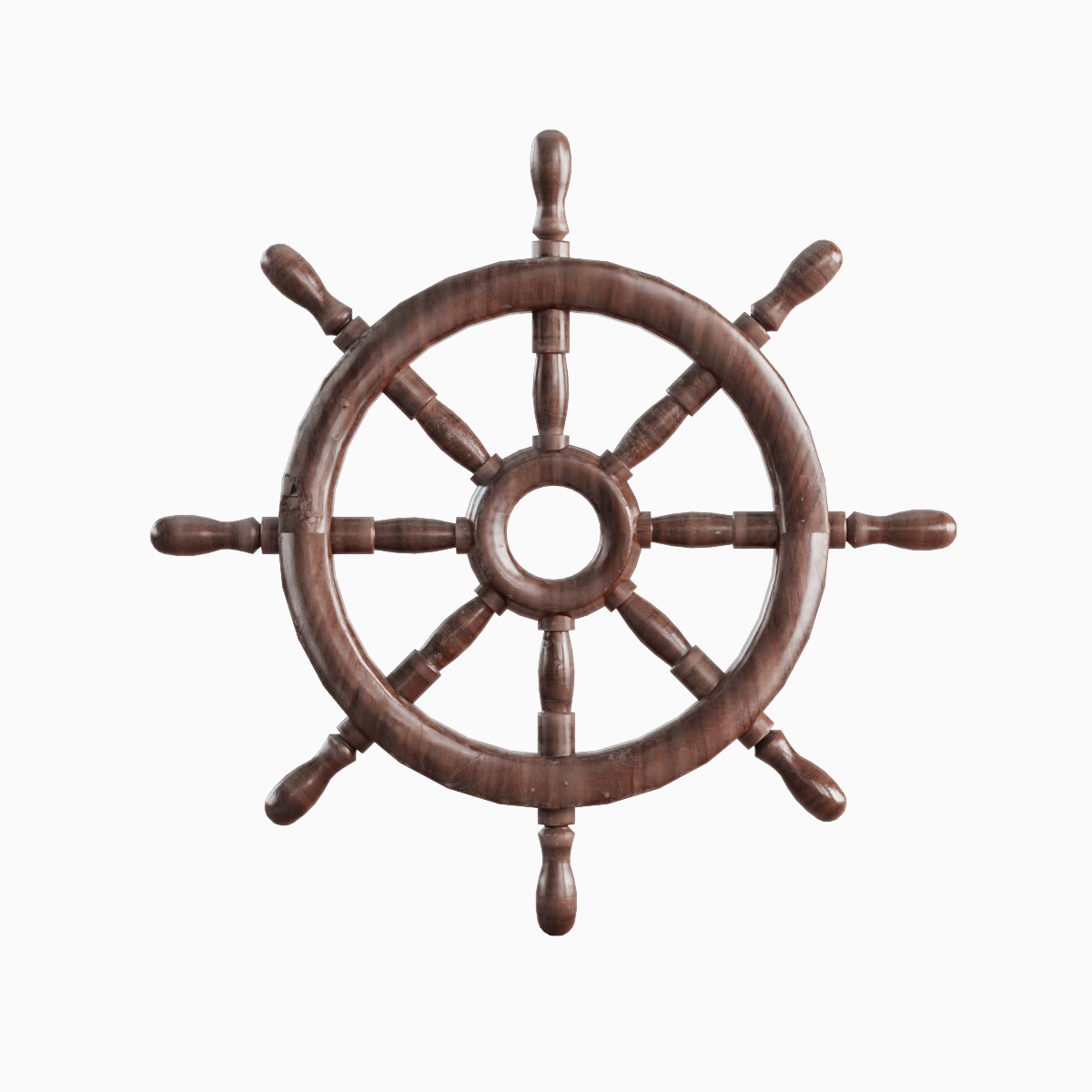 Vessel Wheel Set Low-poly 3D model_7