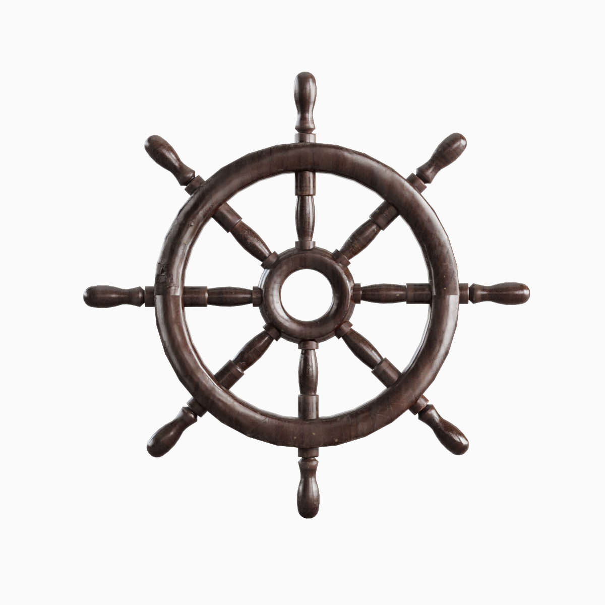 Vessel Wheel Set Low-poly 3D model_1
