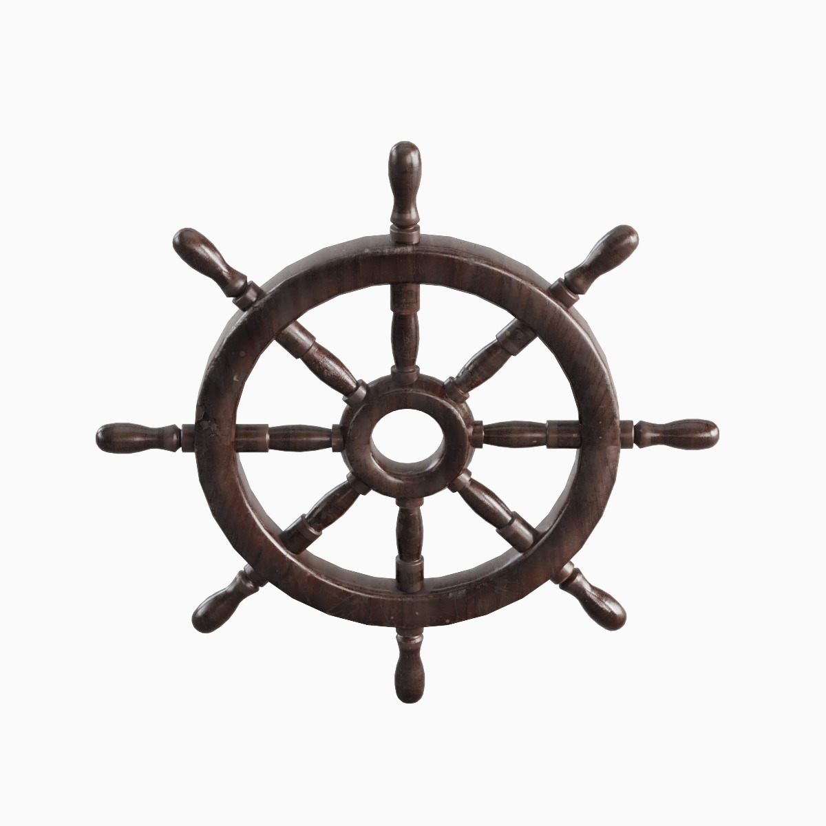 Vessel Wheel Set Low-poly 3D model_4