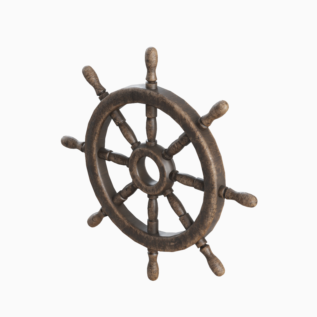 Vessel Wheel Set Low-poly 3D model_34