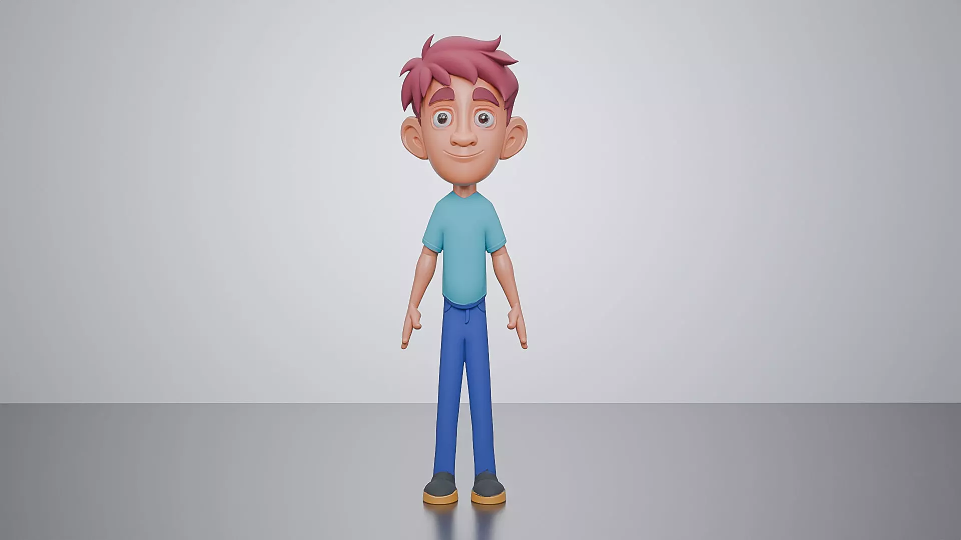 3D boy character 3d model Free low-poly 3D model_0