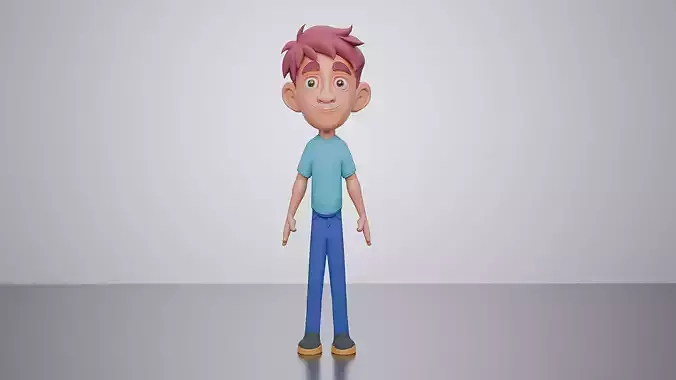 3D boy character 3d model