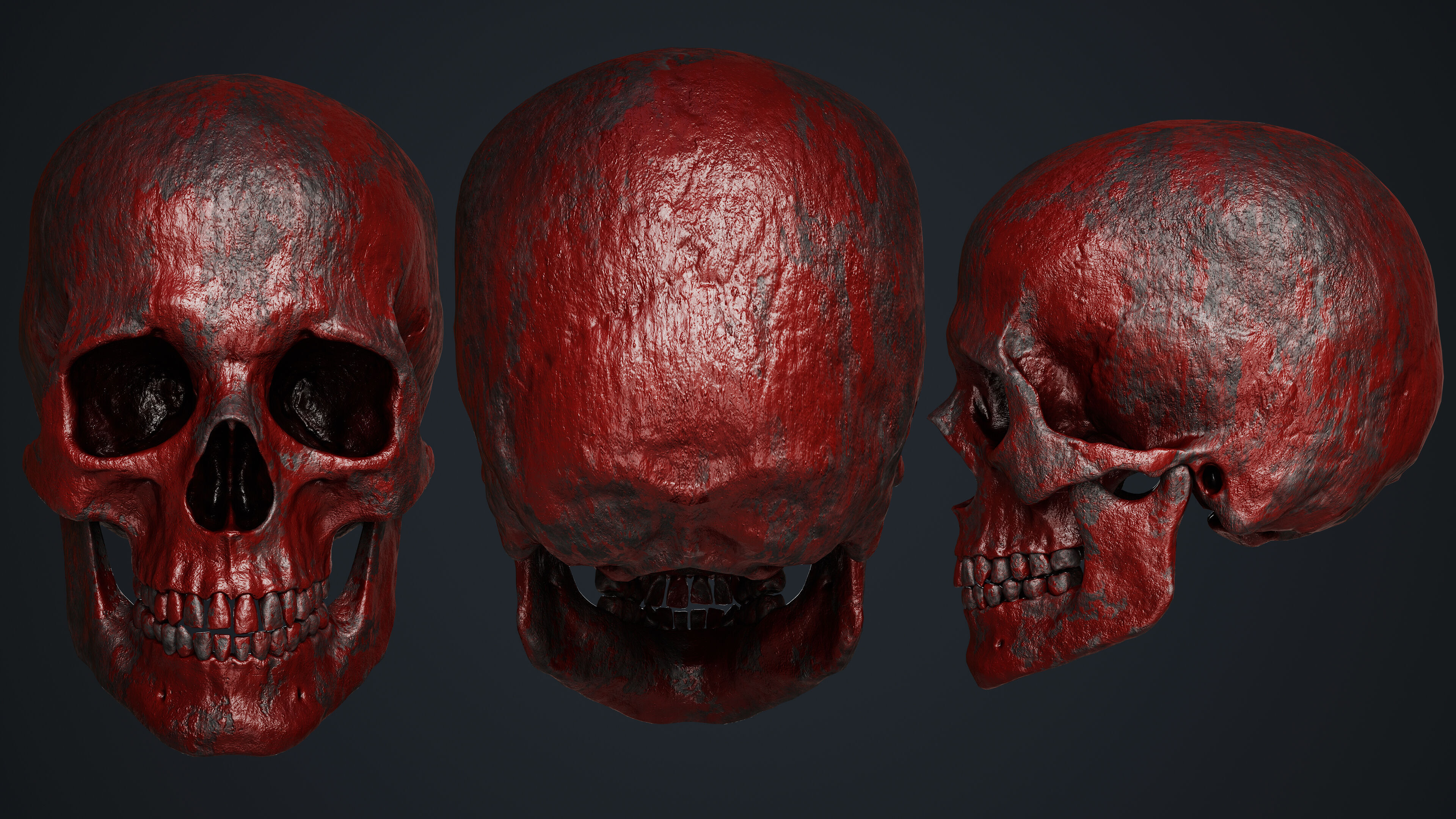 Skeleton Low-poly 3D model_18