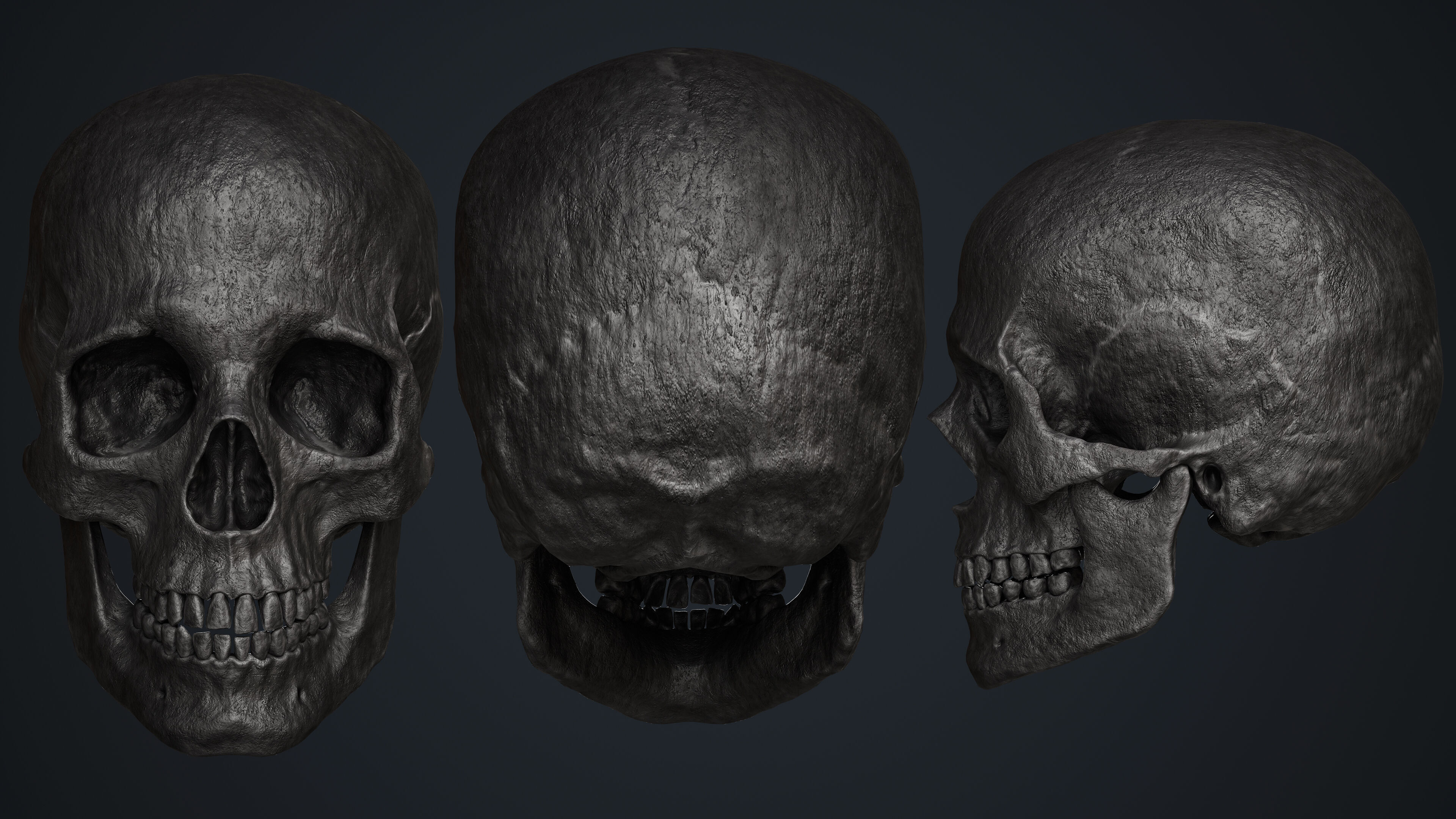 Skeleton Low-poly 3D model_17