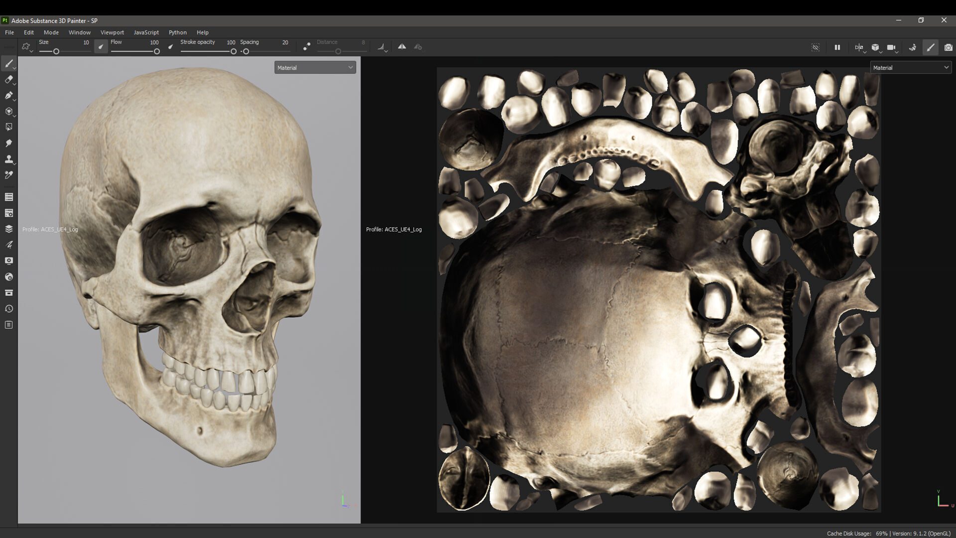 Skeleton Low-poly 3D model_24