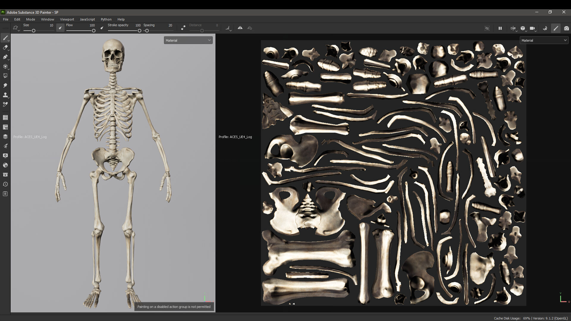 Skeleton Low-poly 3D model_23