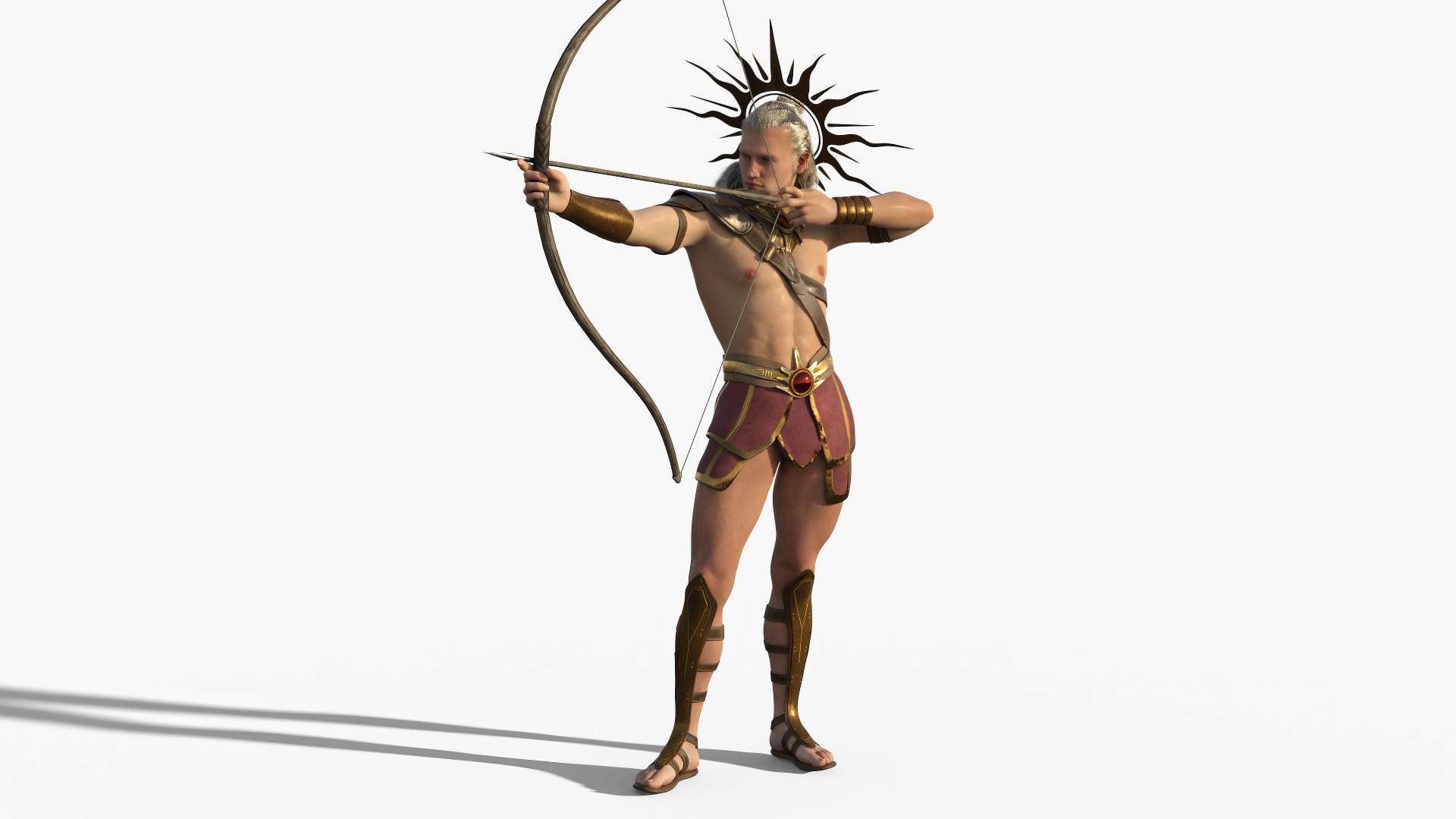Apollo - God of Light Low-poly 3D model_8