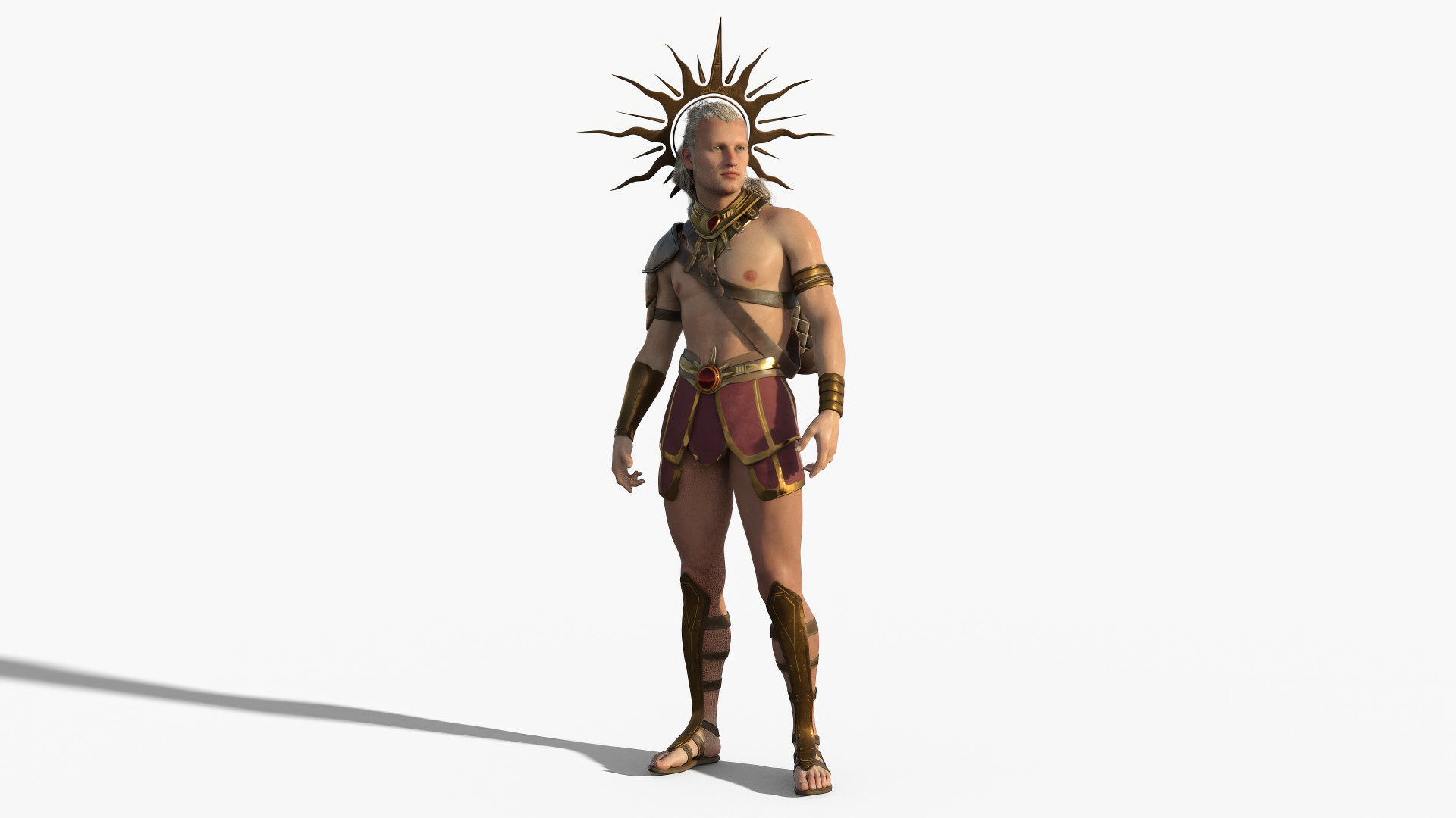 Apollo - God of Light Low-poly 3D model_1