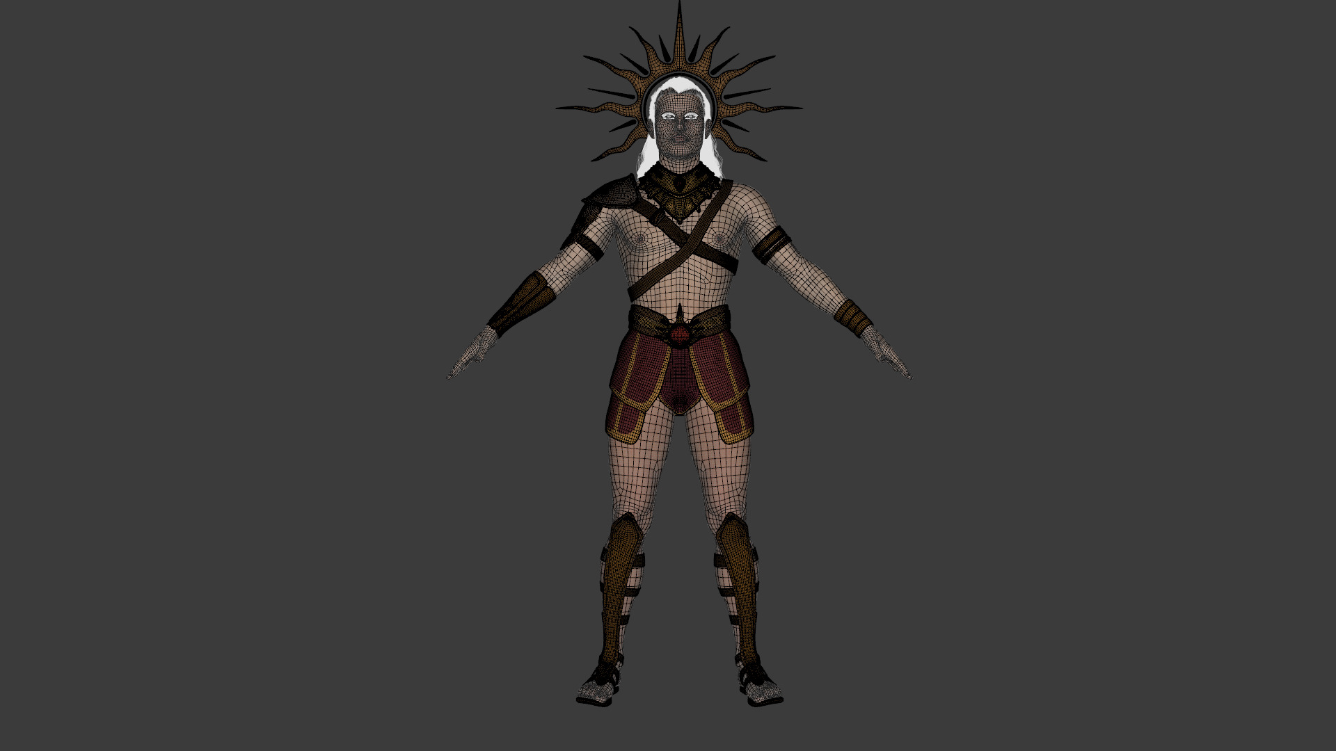 Apollo - God of Light Low-poly 3D model_22