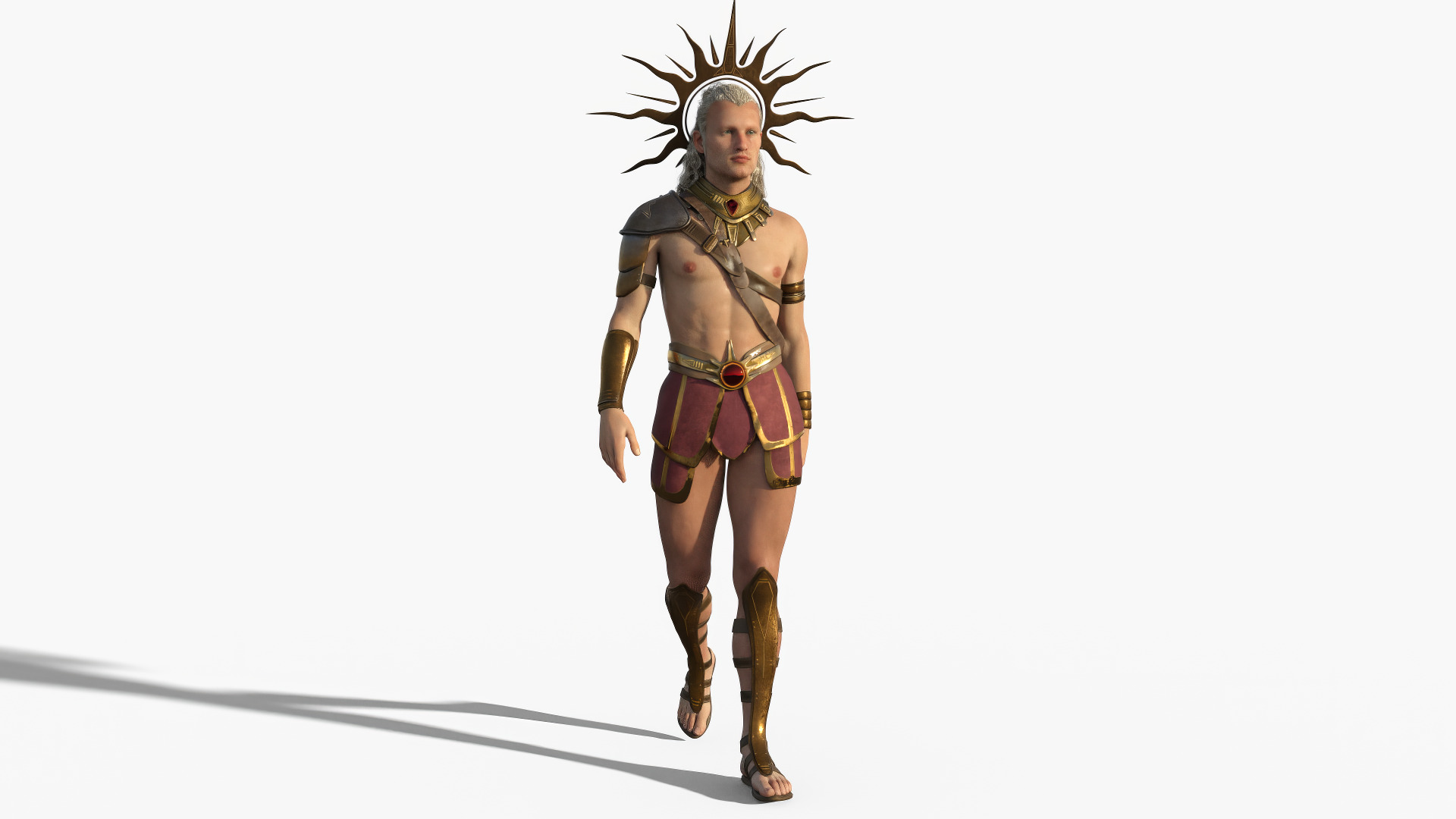 Apollo - God of Light Low-poly 3D model_9