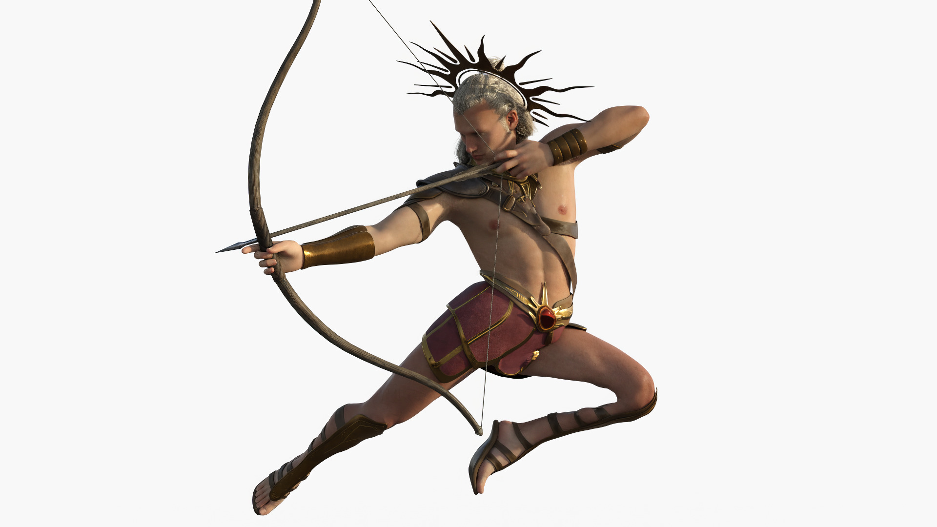 Apollo - God of Light Low-poly 3D model_4