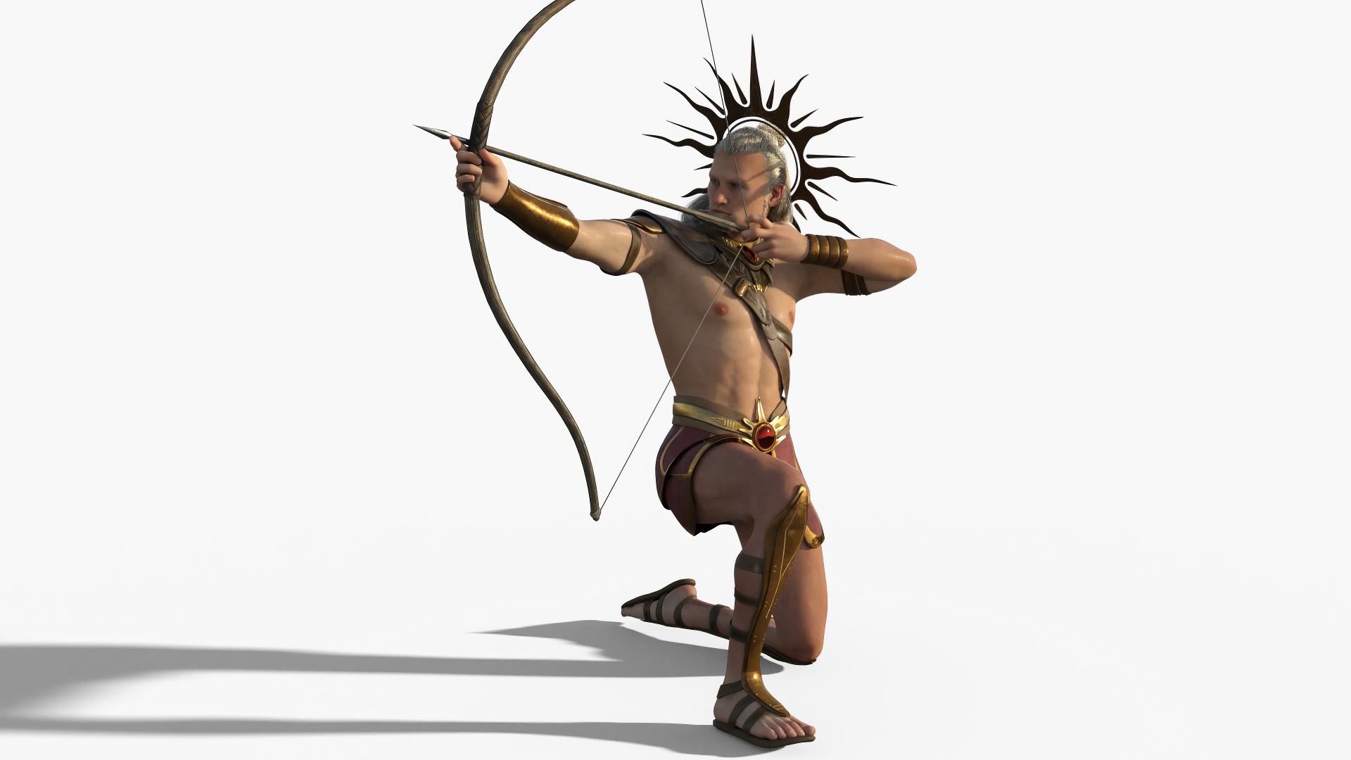 Apollo - God of Light Low-poly 3D model_3