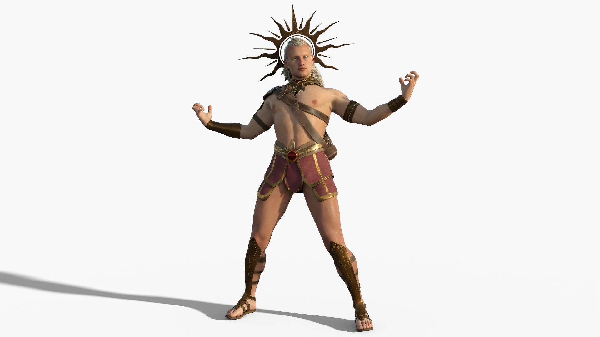 Apollo - God of Light Low-poly 3D model_7