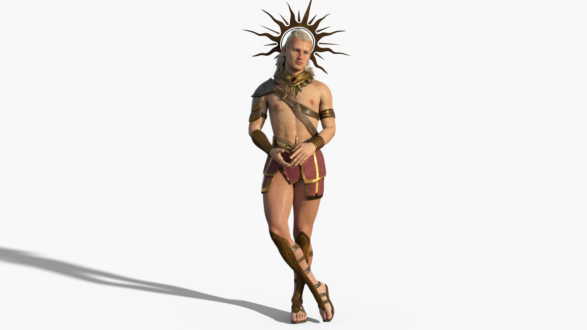 Apollo - God of Light Low-poly 3D model_12