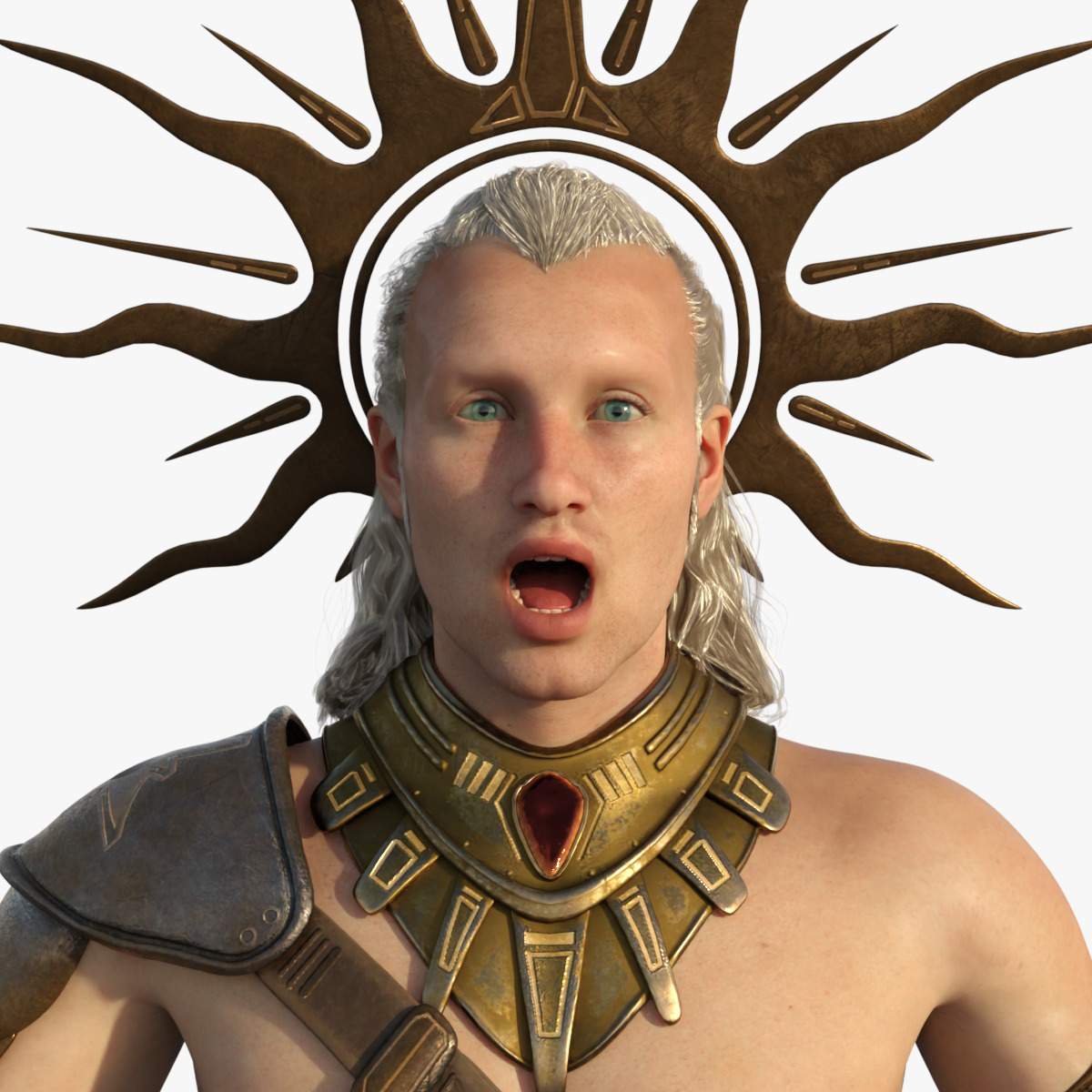 Apollo - God of Light Low-poly 3D model_6