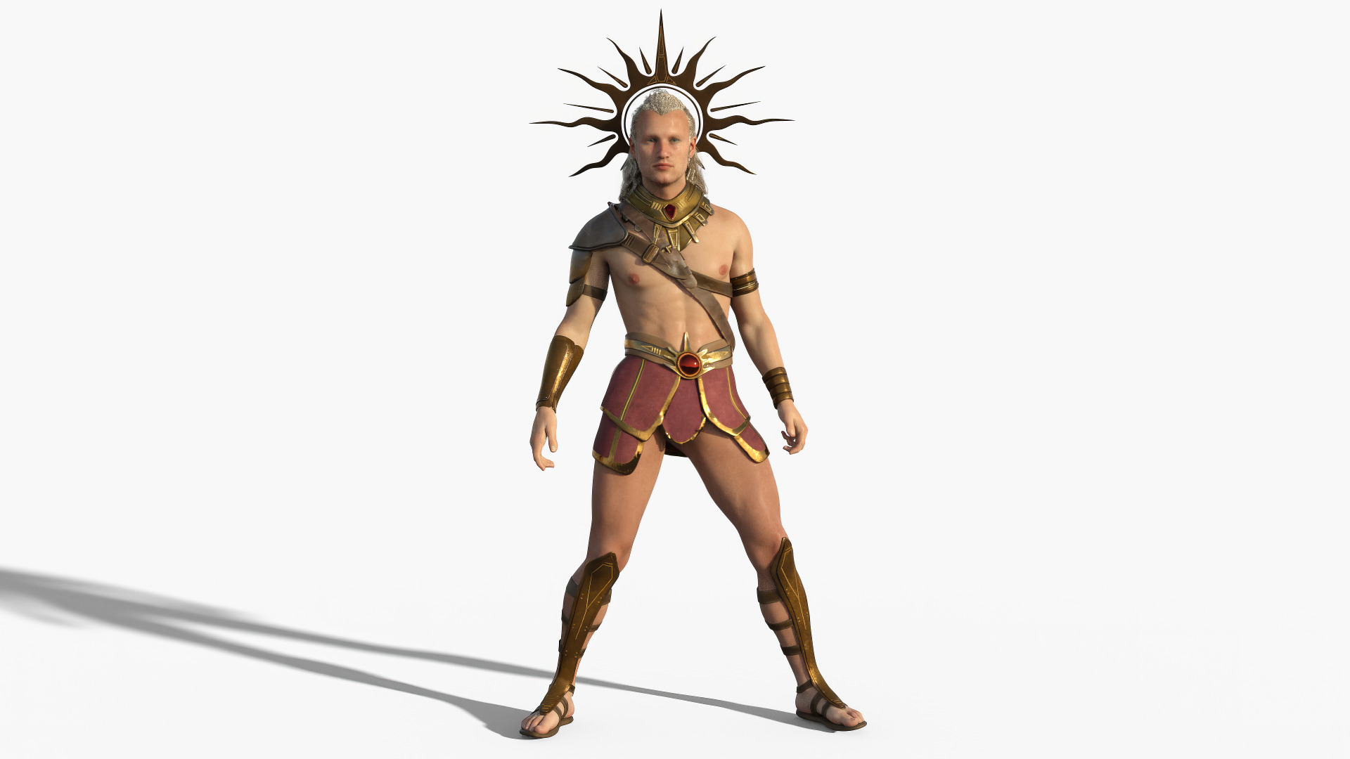 Apollo - God of Light Low-poly 3D model_2