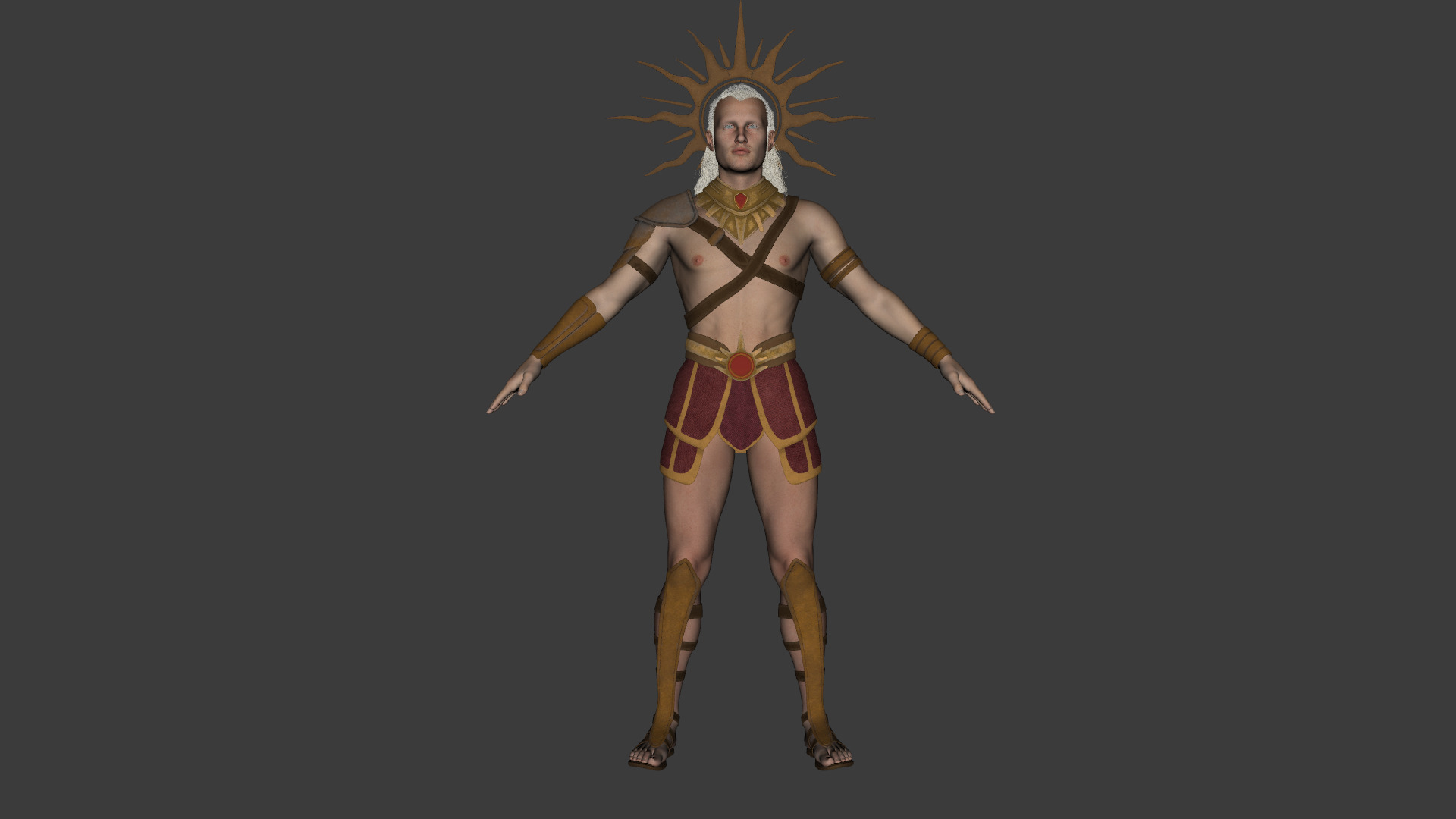 Apollo - God of Light Low-poly 3D model_23