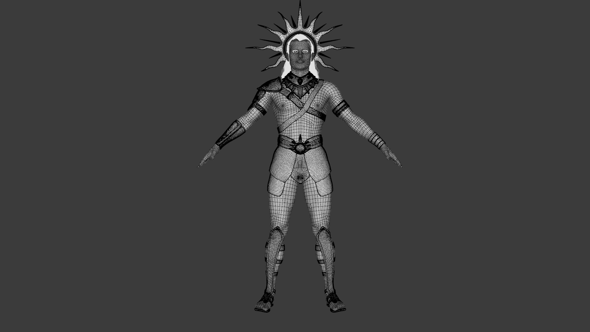 Apollo - God of Light Low-poly 3D model_26