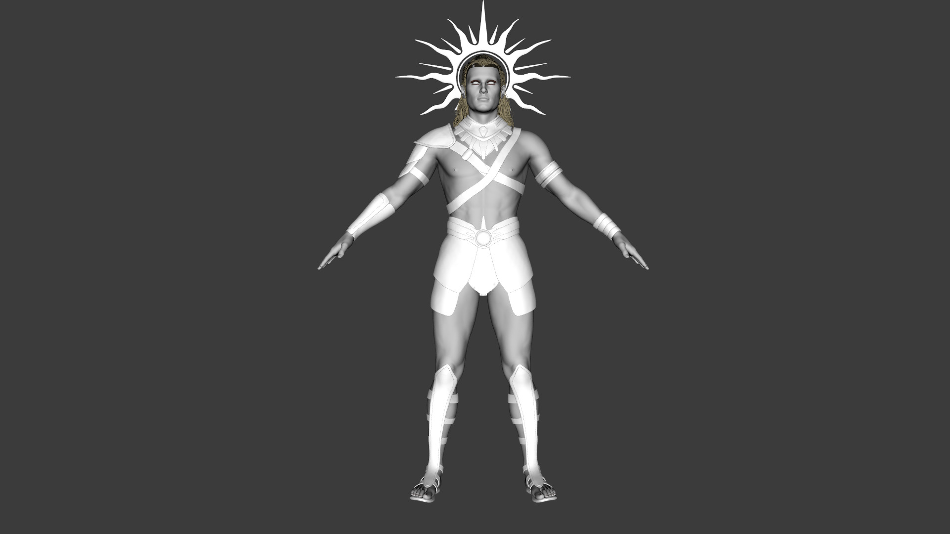 Apollo - God of Light Low-poly 3D model_24