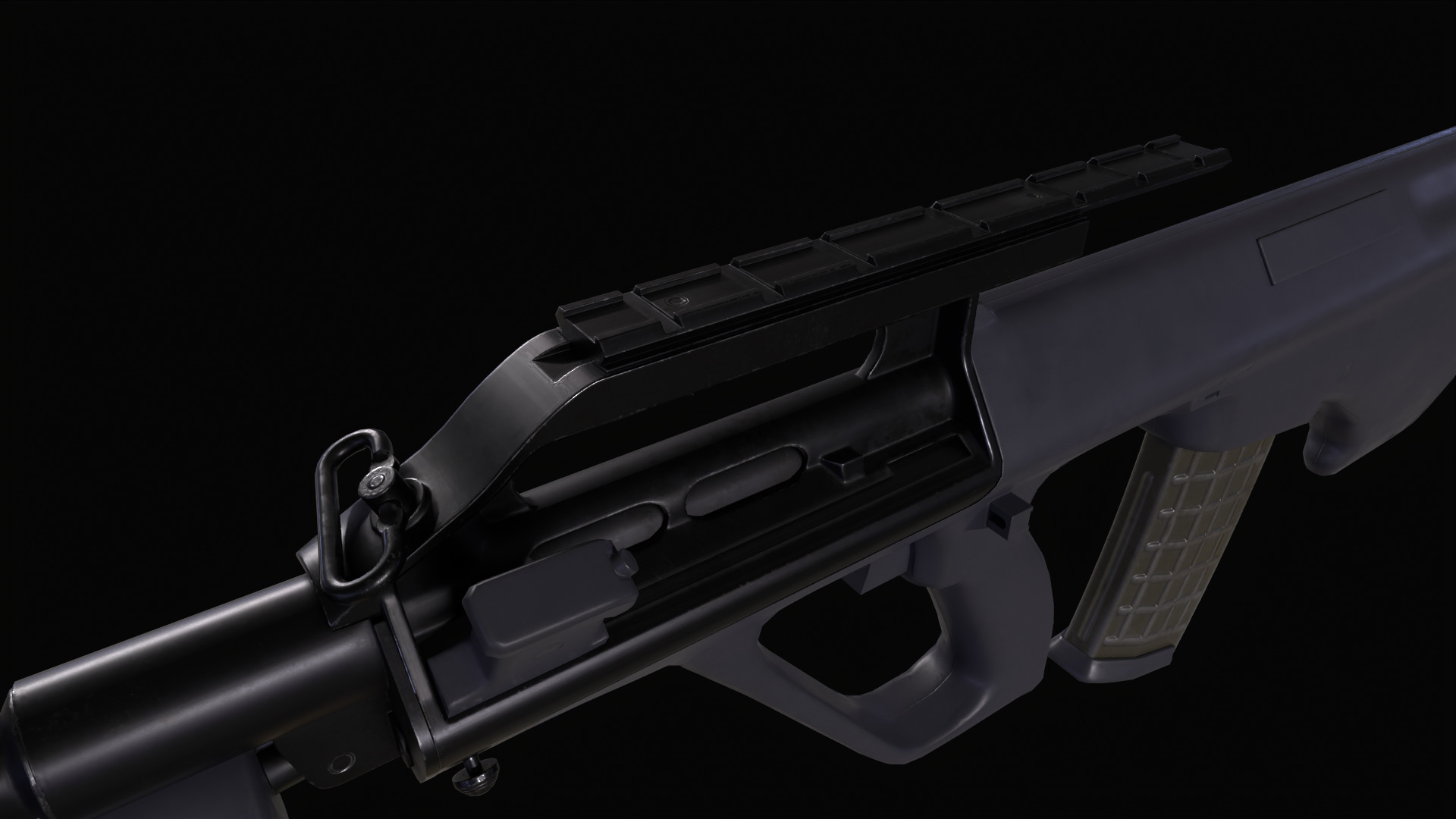 AUG A2 Rifle Low-poly 3D model_8