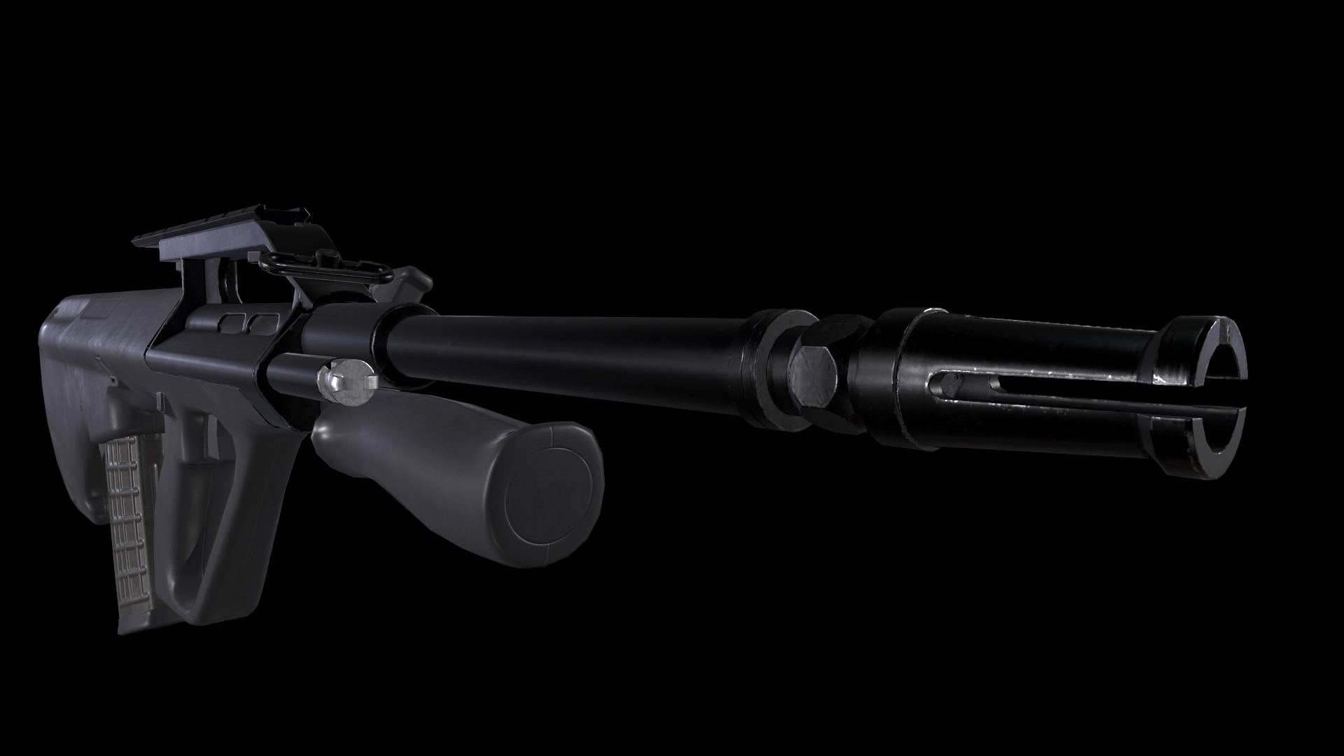 AUG A2 Rifle Low-poly 3D model_2