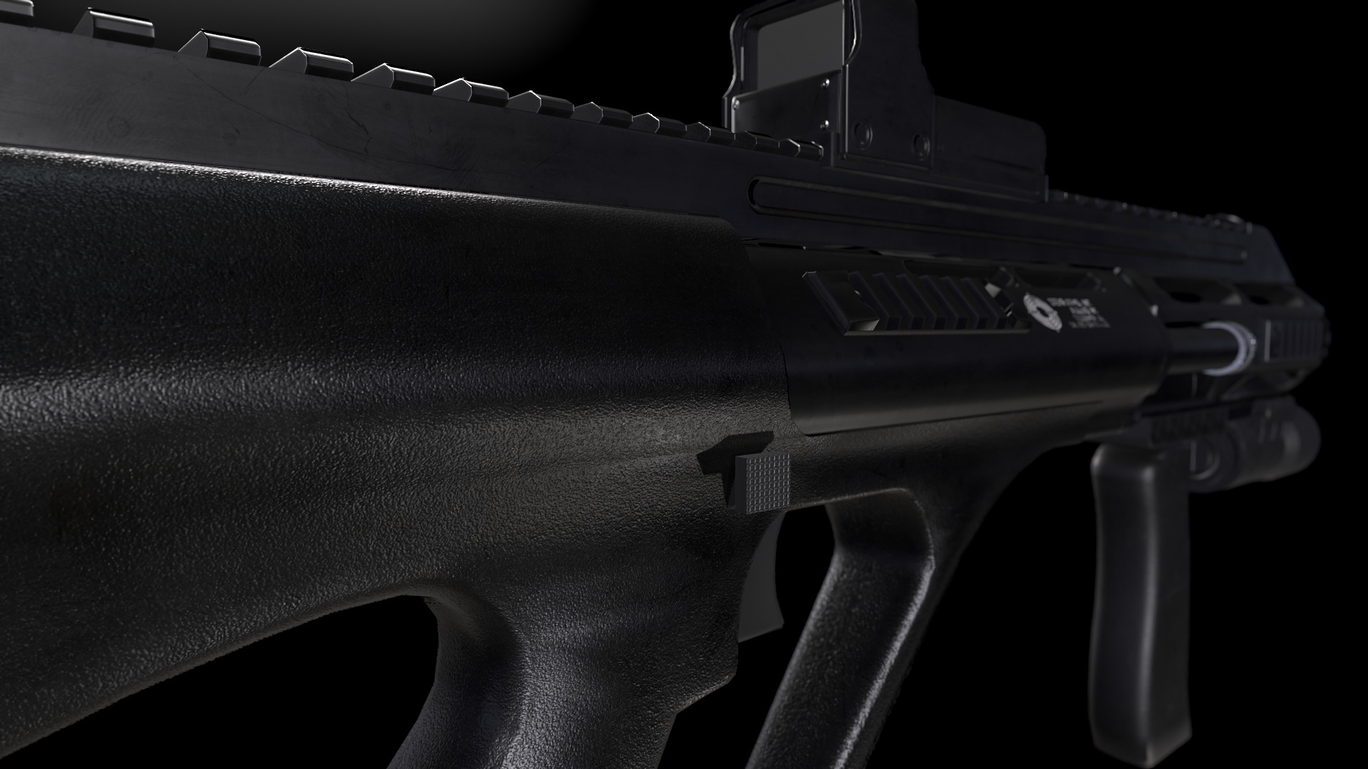 AUG A3 Rifle Low-poly 3D model_3