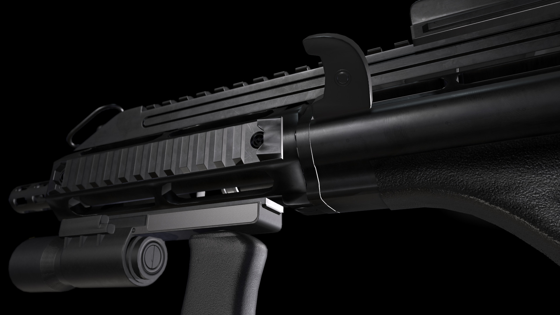 AUG A3 Rifle Low-poly 3D model_6