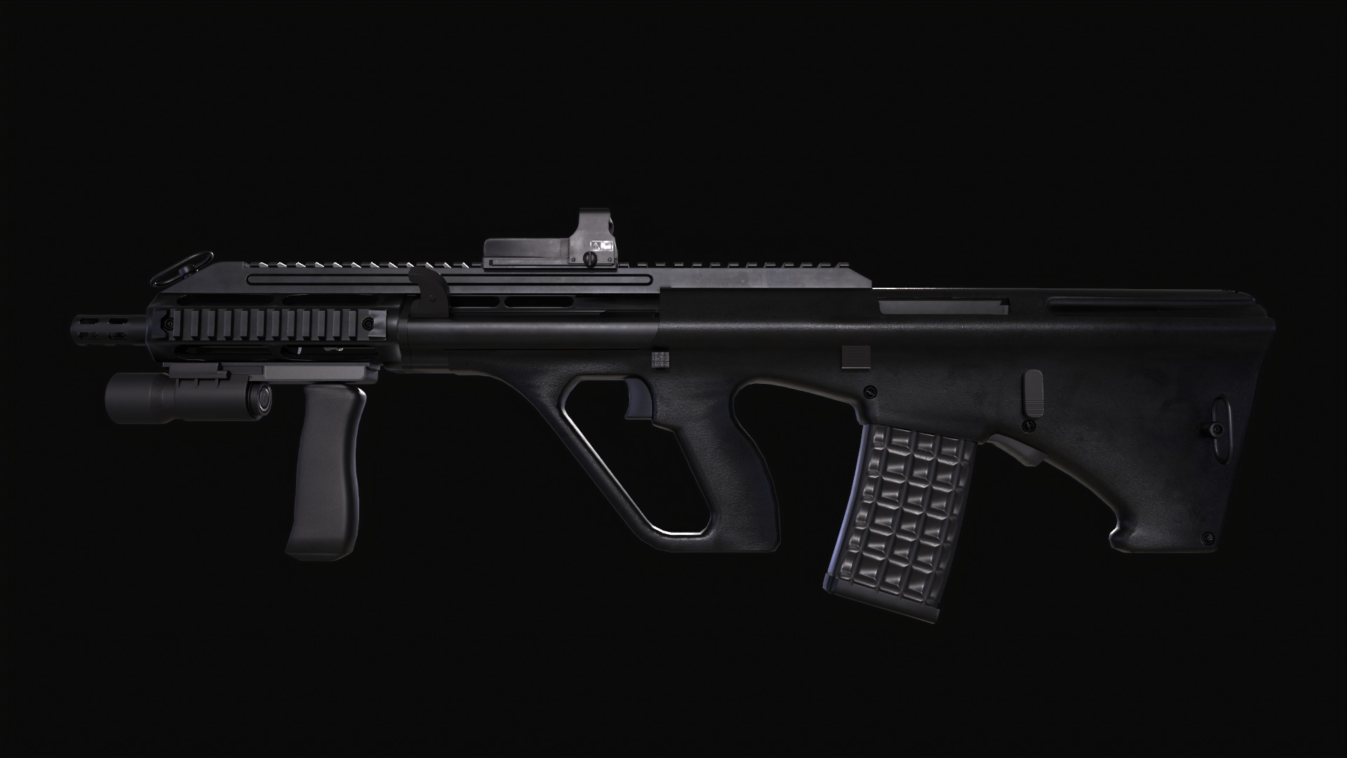 AUG A3 Rifle Low-poly 3D model_7