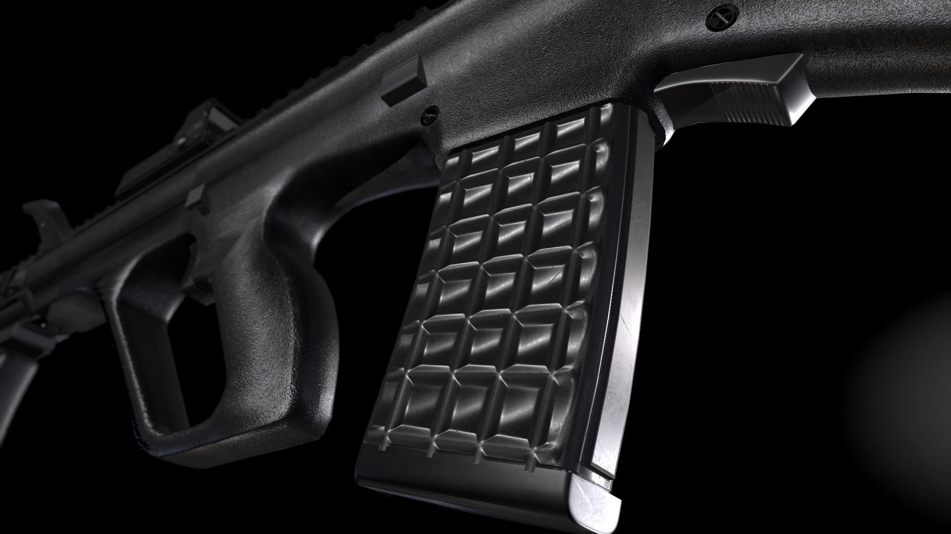 AUG A3 Rifle Low-poly 3D model_4