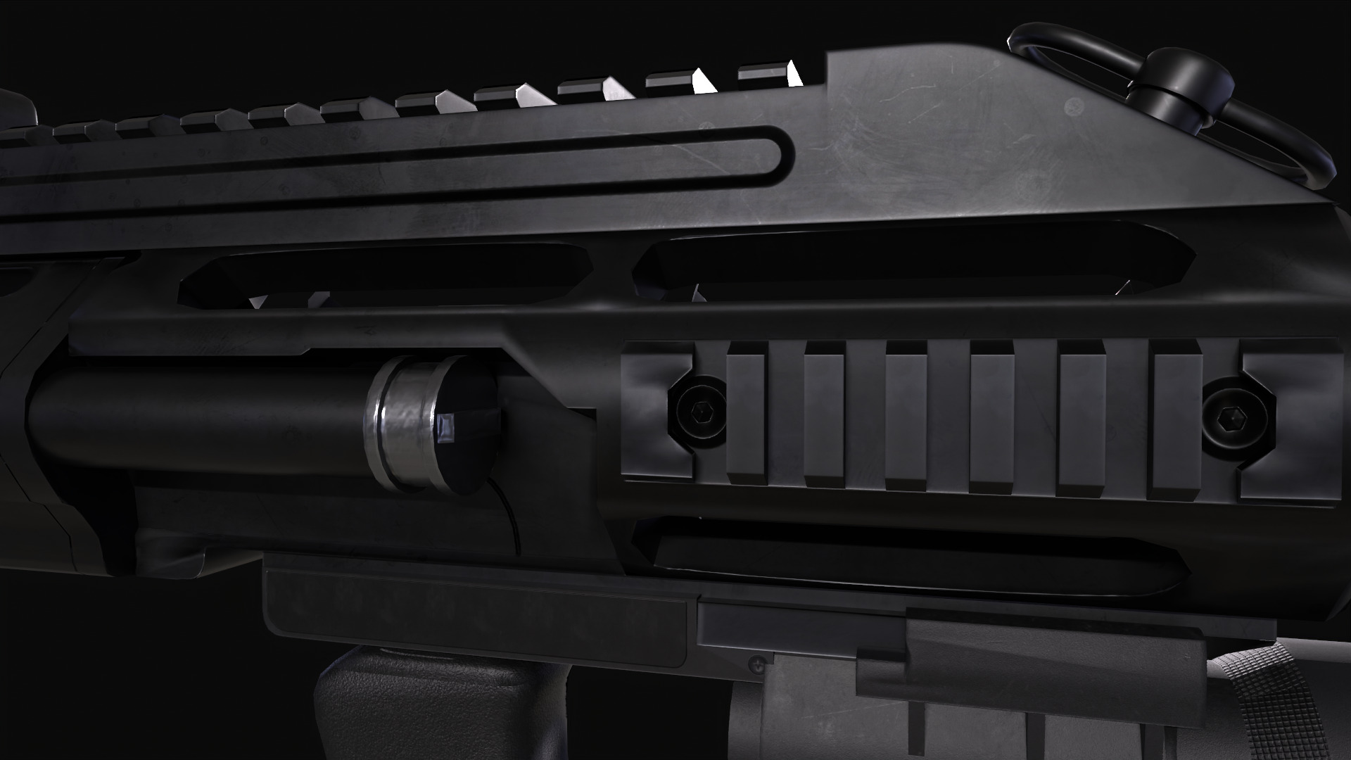 AUG A3 Rifle Low-poly 3D model_8