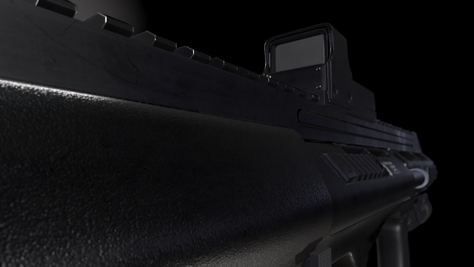 AUG A3 Rifle Low-poly 3D model_5