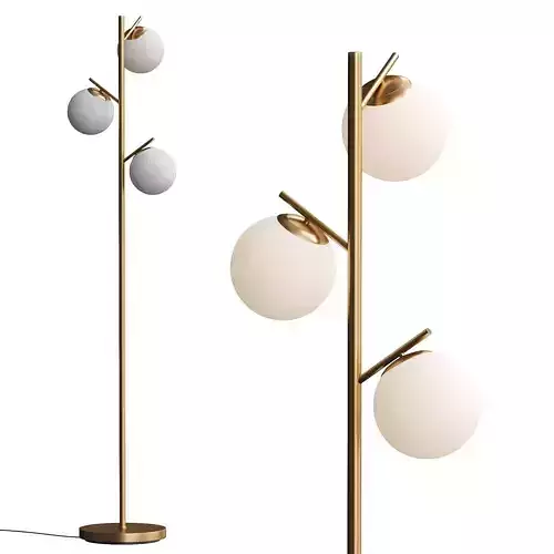 Globe Floor Lamp Modern Freestanding Lamp Living Room