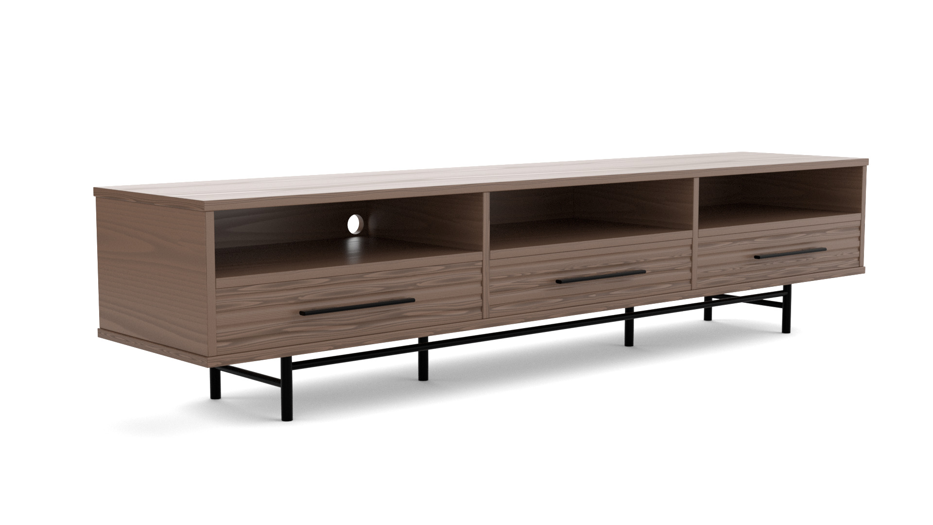 Tv Stand 002 Low-poly 3D model_2