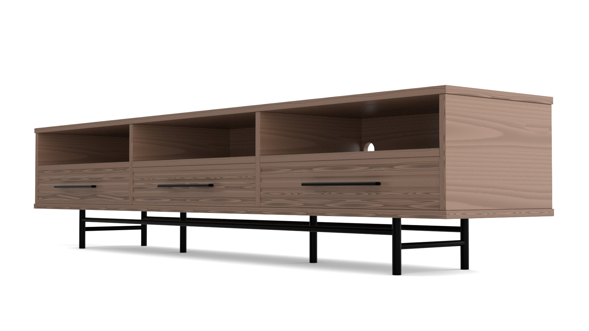 Tv Stand 002 Low-poly 3D model_6
