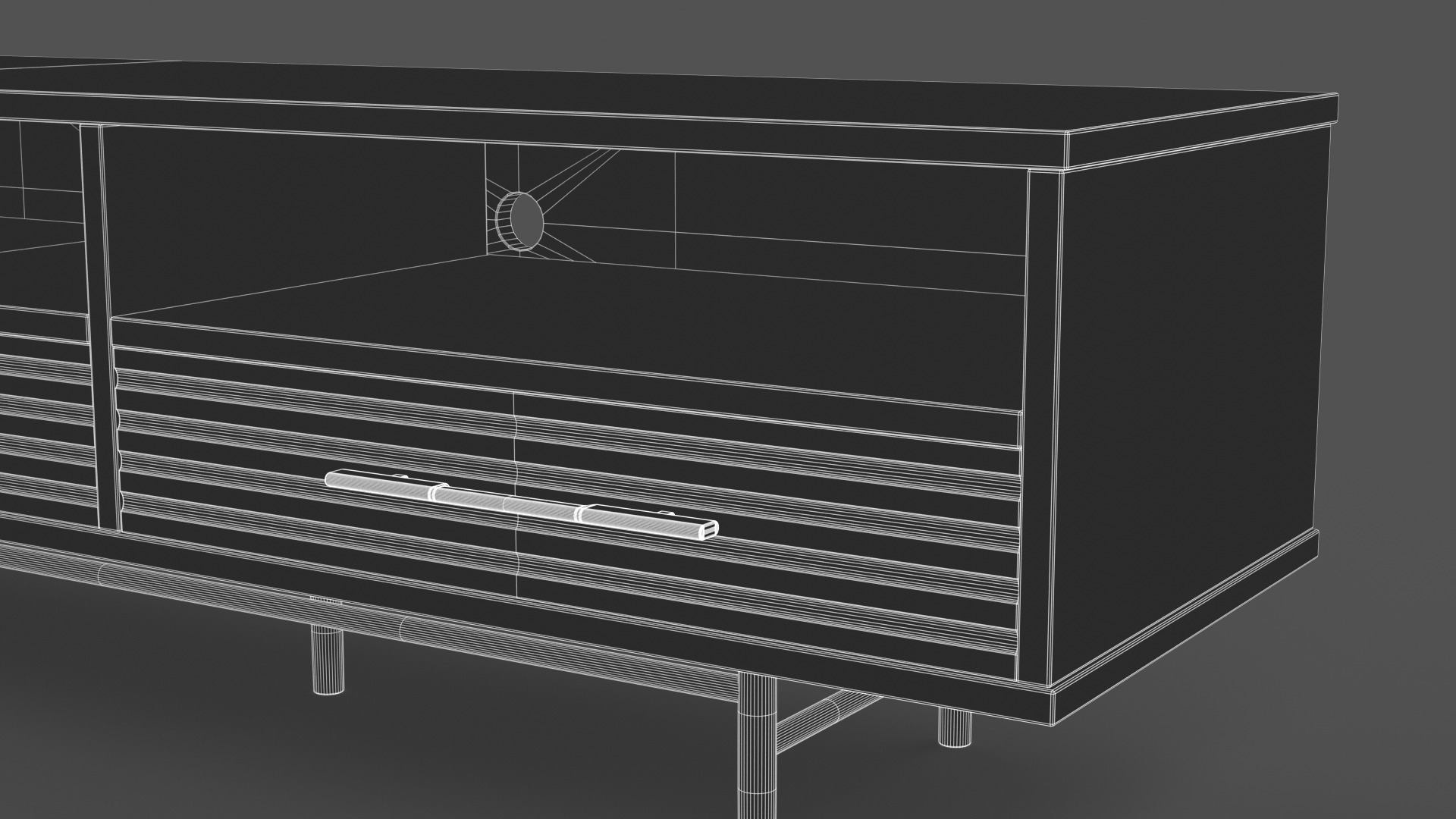Tv Stand 002 Low-poly 3D model_18