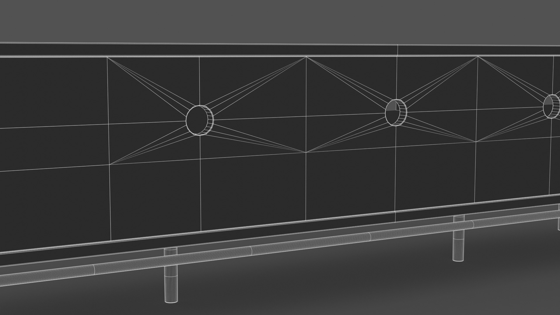 Tv Stand 002 Low-poly 3D model_17
