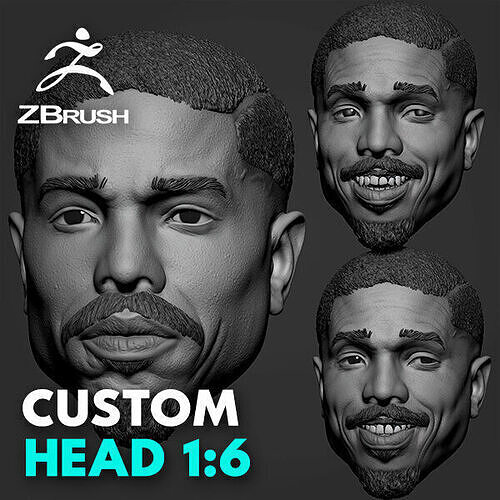 CUSTOM HEAD KIT - MICHAEL B JORDAN - SINNERS 3D print model