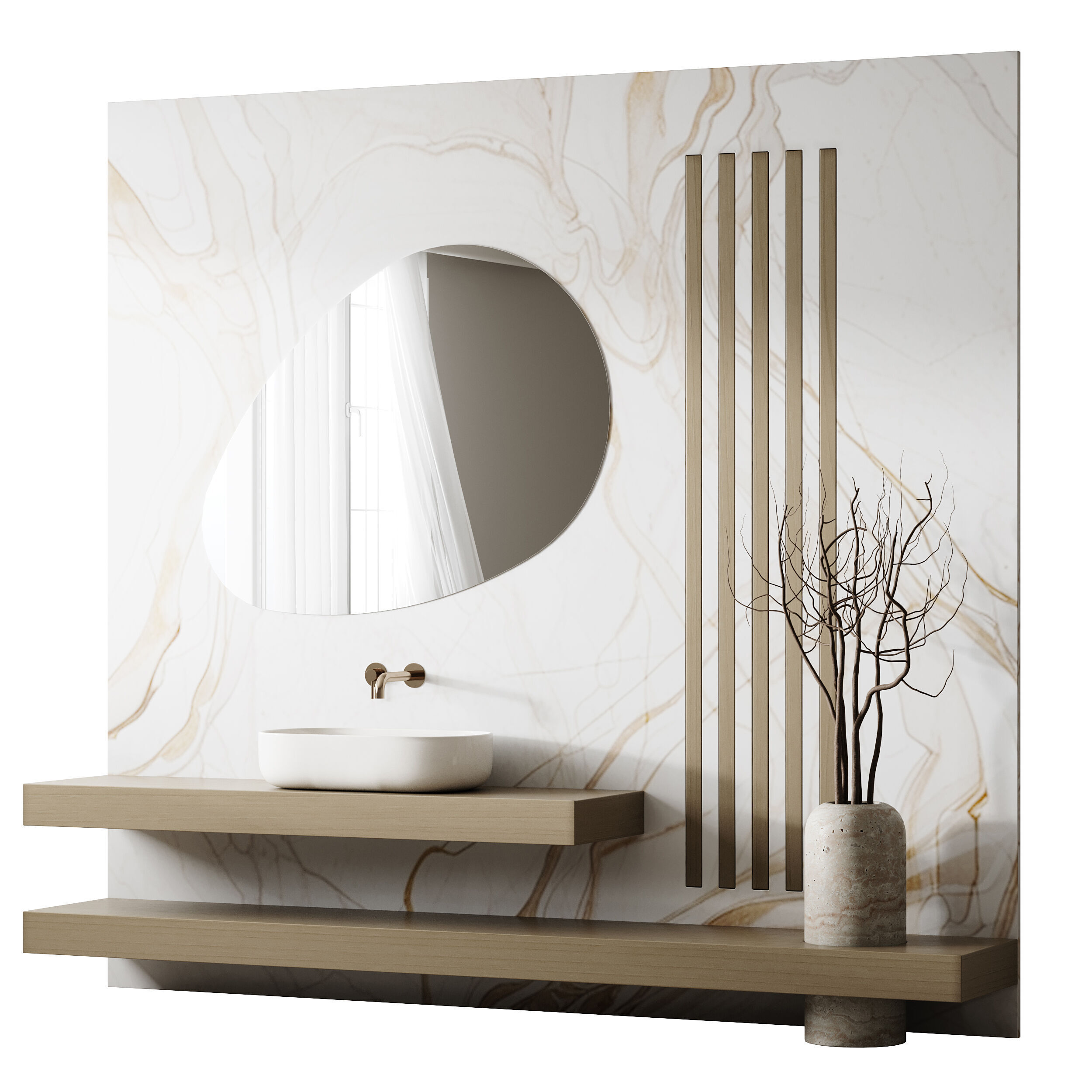 Bathroom furniture 17 3D model_10