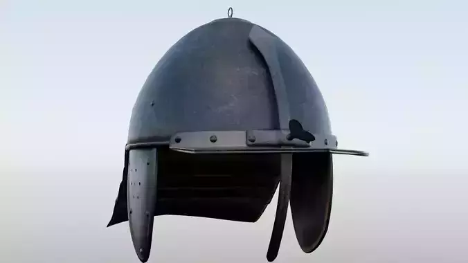 Lobster-tailed pot helmet pappenheimer
