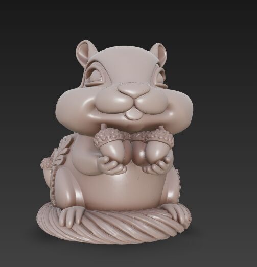 Cute Squirrel Planter Pen Holder 3D Printable STL 3D print model_19