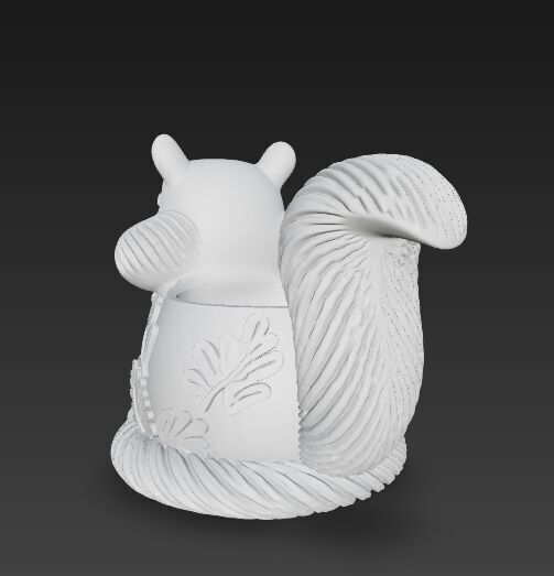 Cute Squirrel Planter Pen Holder 3D Printable STL 3D print model_14
