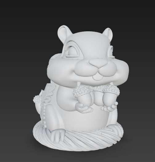 Cute Squirrel Planter Pen Holder 3D Printable STL 3D print model_13