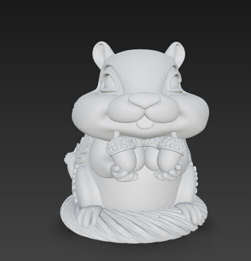 Cute Squirrel Planter Pen Holder 3D Printable STL 3D print model_17